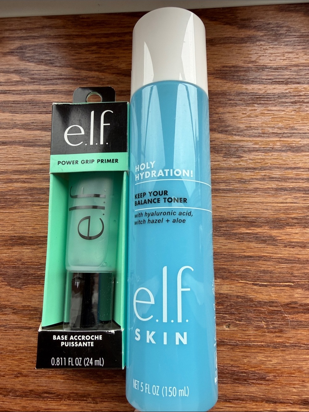 e.l.f. Skin Holy Hydration! Keep Your Balance Toner and power grip primer bundle
